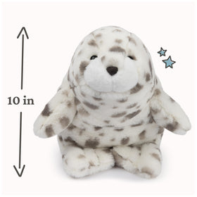 White and gray spotted pattern adds timeless charm to any shelf.