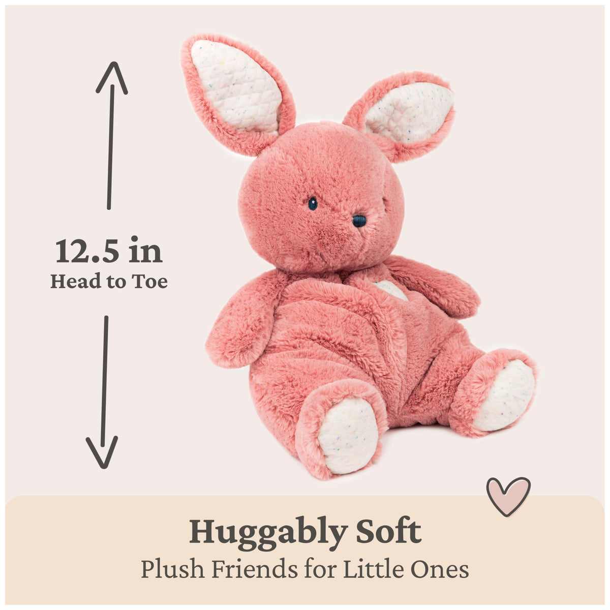 GUND Oh So Snuggly Bunny embroidered facial details promote gentle recognition and comforting familiarity.