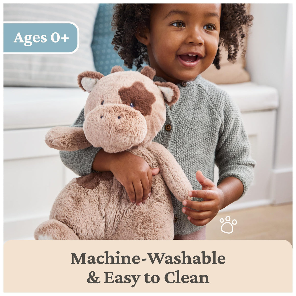Soft plush fabric highlighting premium materials and baby-safe construction.