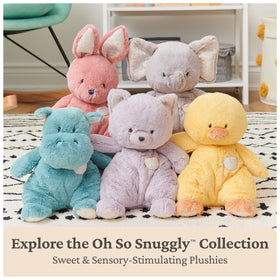 Easy-care machine washable plush care instructions.