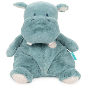 GUND Oh So Snuggly Hippo teal plush with 12.5-inch soft body for baby comfort.