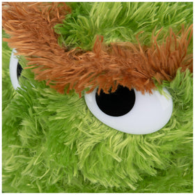 Surface-washable Oscar the Grouch plush for easy cleanup after adventures