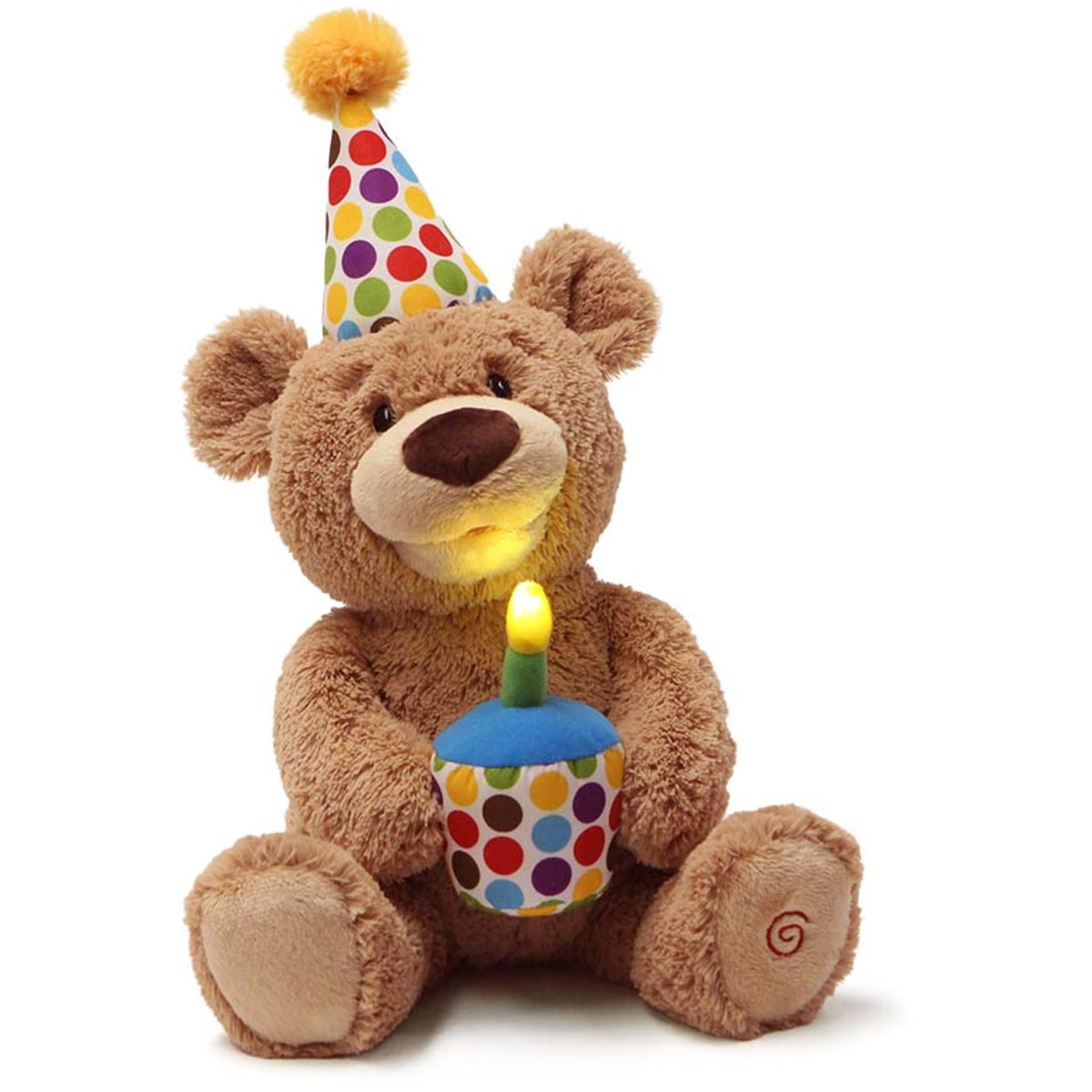GUND bear has paw switch for easy activation
