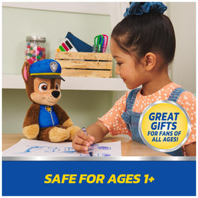 Soft brown plush with embroidered facial details, safe for ages 1 and up.