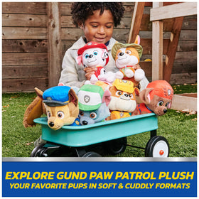 GUND PAW Patrol Marshall plush is durable and surface-washable for quick cleaning.