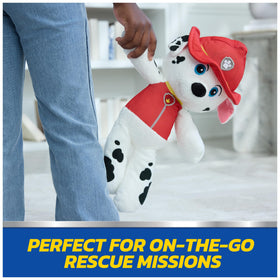 GUND PAW Patrol Marshall floppy limbs designed for easy gripping.