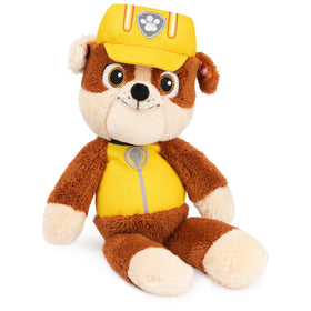 GUND Paw Patrol Rubble Take Along Buddy 13-inch plush, perfect for on-the-go cuddles.