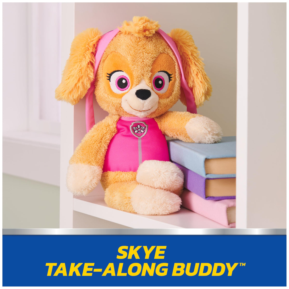 GUND PAW Patrol Skye Take Along Buddy front view in pink/brown for cuddly rescues.