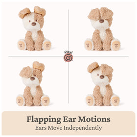 GUND Peeki's floppy ears cover eyes for a playful peek-a-boo moment with baby.