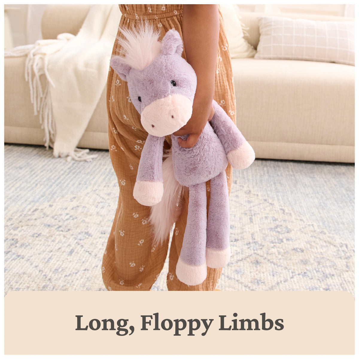 GUND Penni Pony head close-up with gentle expression for comforting hugs.
