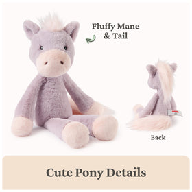 GUND Penni Pony pink-hoof accents add decorative charm.