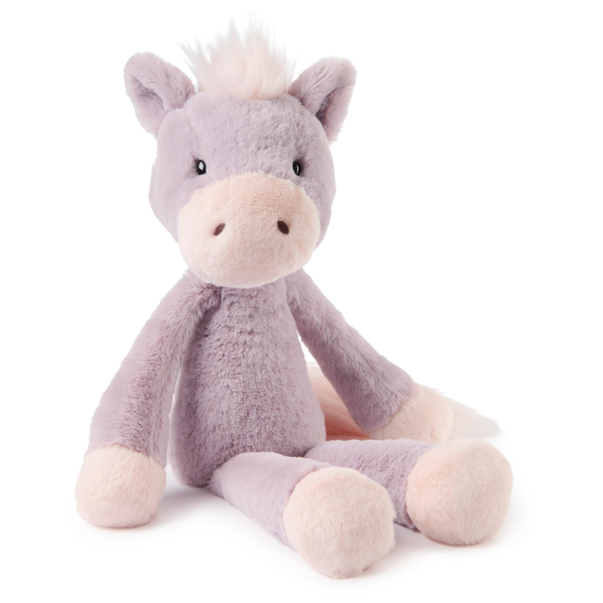 GUND Penni Pony lilac plush close-up highlighting soft mane for cozy play.