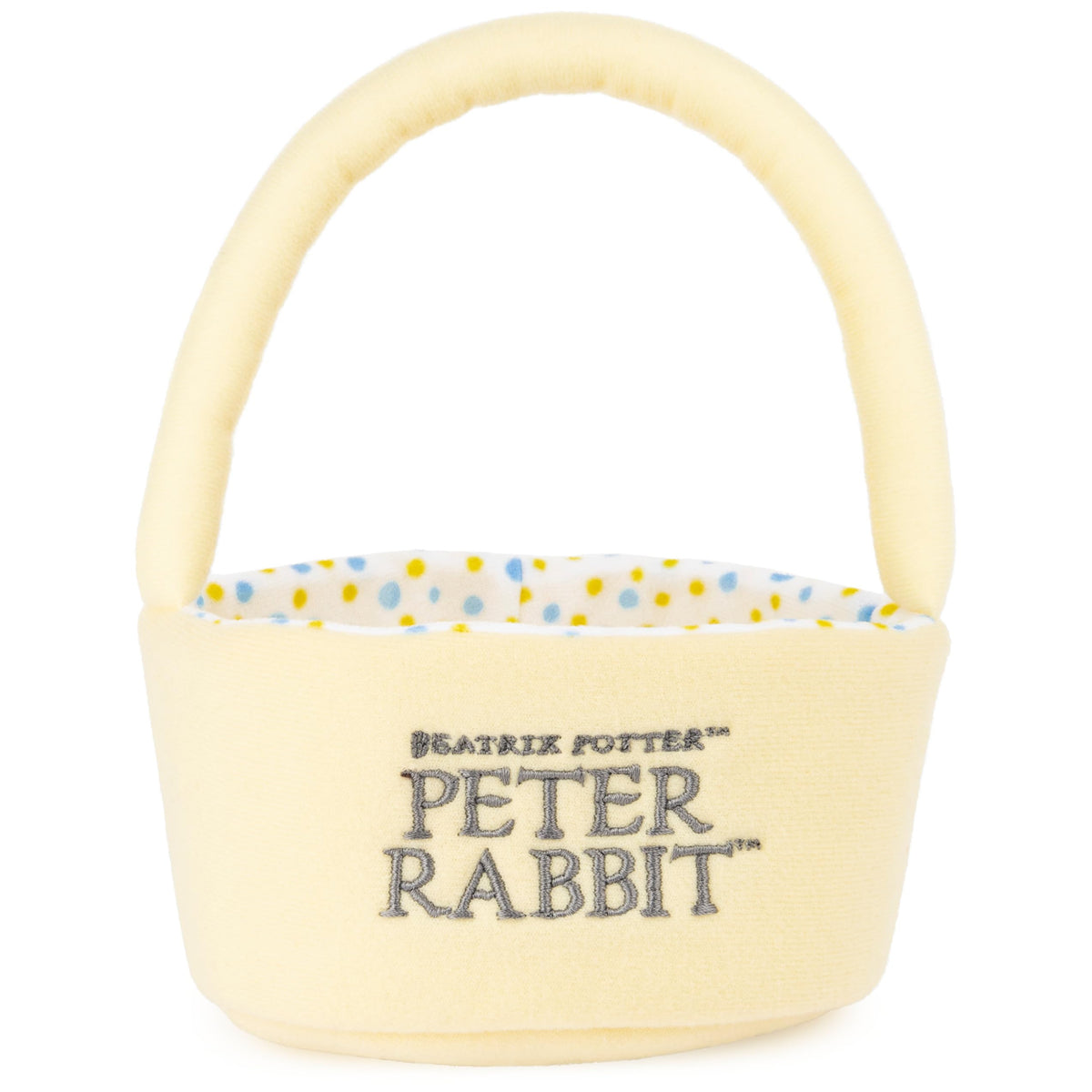 GUND Peter Rabbit close-up shows embroidered details and fleece blue coat.