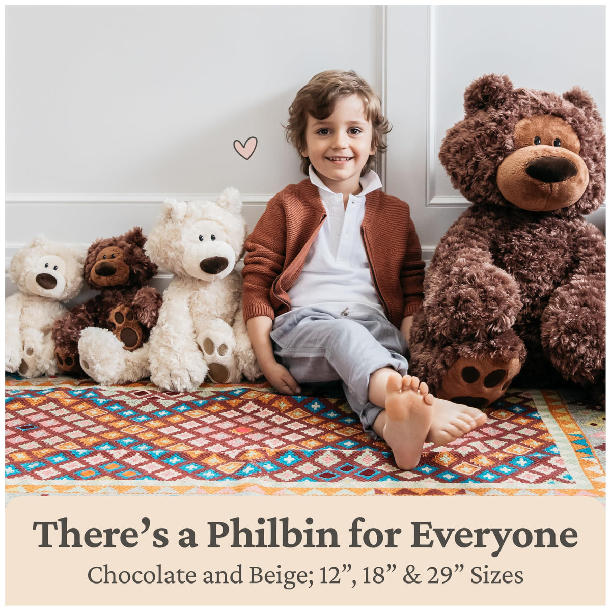 GUND Philbin beige and chocolate brown hues for classic style