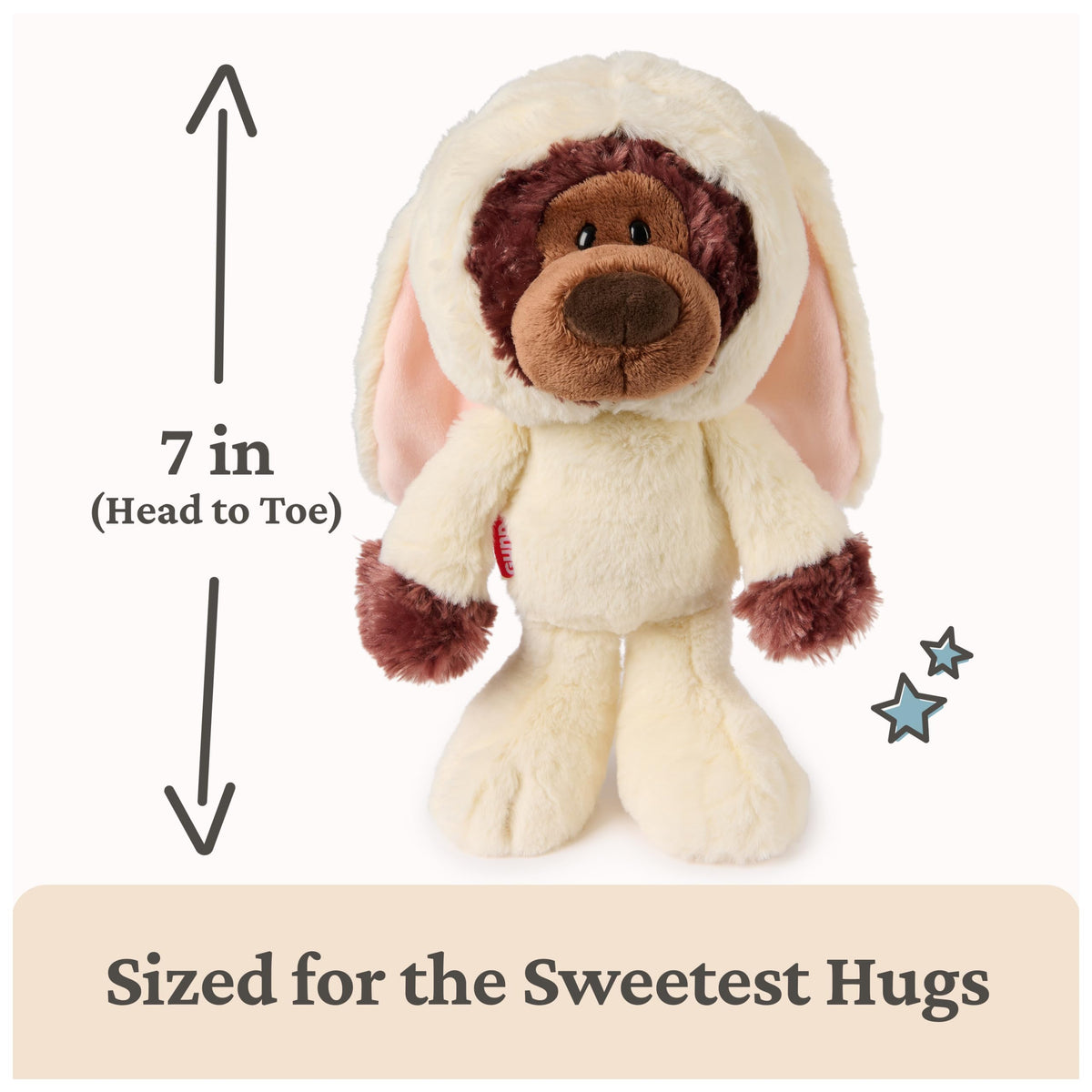 GUND Philbin Bunny Plush 10-inch size for gifting and display.