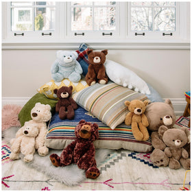 GUND Philbin beige and chocolate color adds timeless charm to bedrooms.