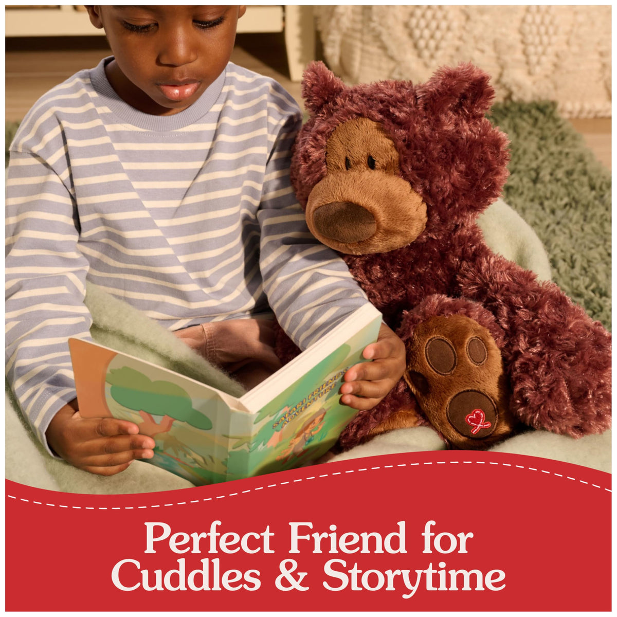 GUND Philbin teddy bear chocolate brown version adds warm color for cozy evenings