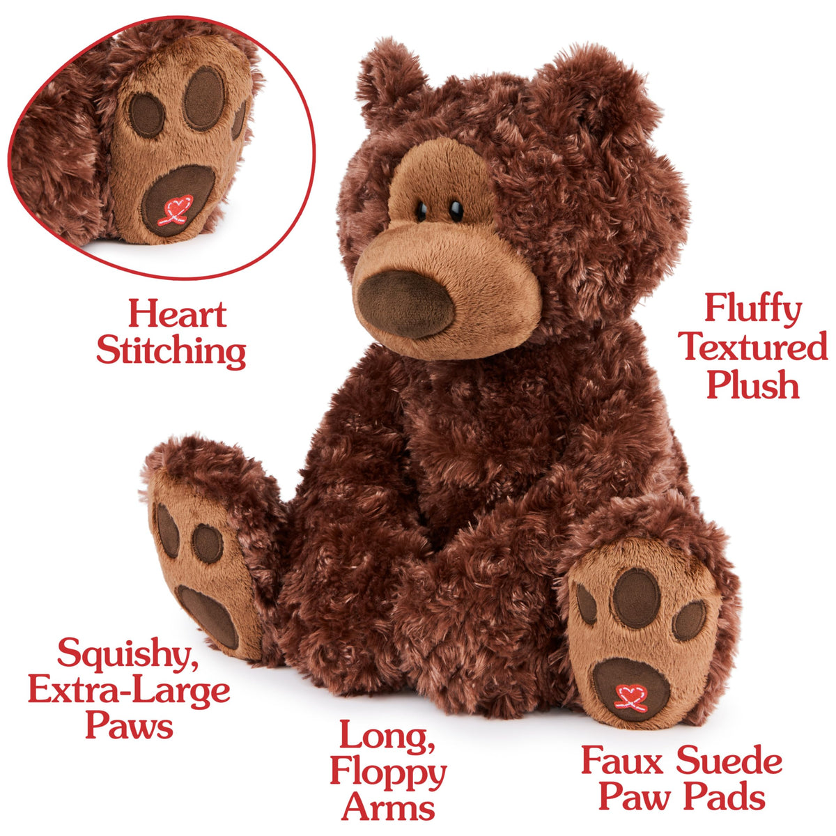 GUND Philbin teddy bear oversized paws for generous cuddles and comforting snuggles