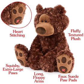 GUND Philbin teddy bear oversized paws for generous cuddles and comforting snuggles
