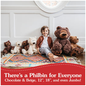 GUND Philbin teddy bear satin nametag enhances secure, on-the-go adventures