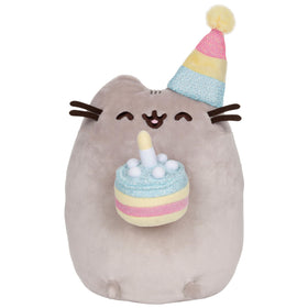 GUND Pusheen birthday cake plush nine-point-five inch, a soft cuddle for play or display