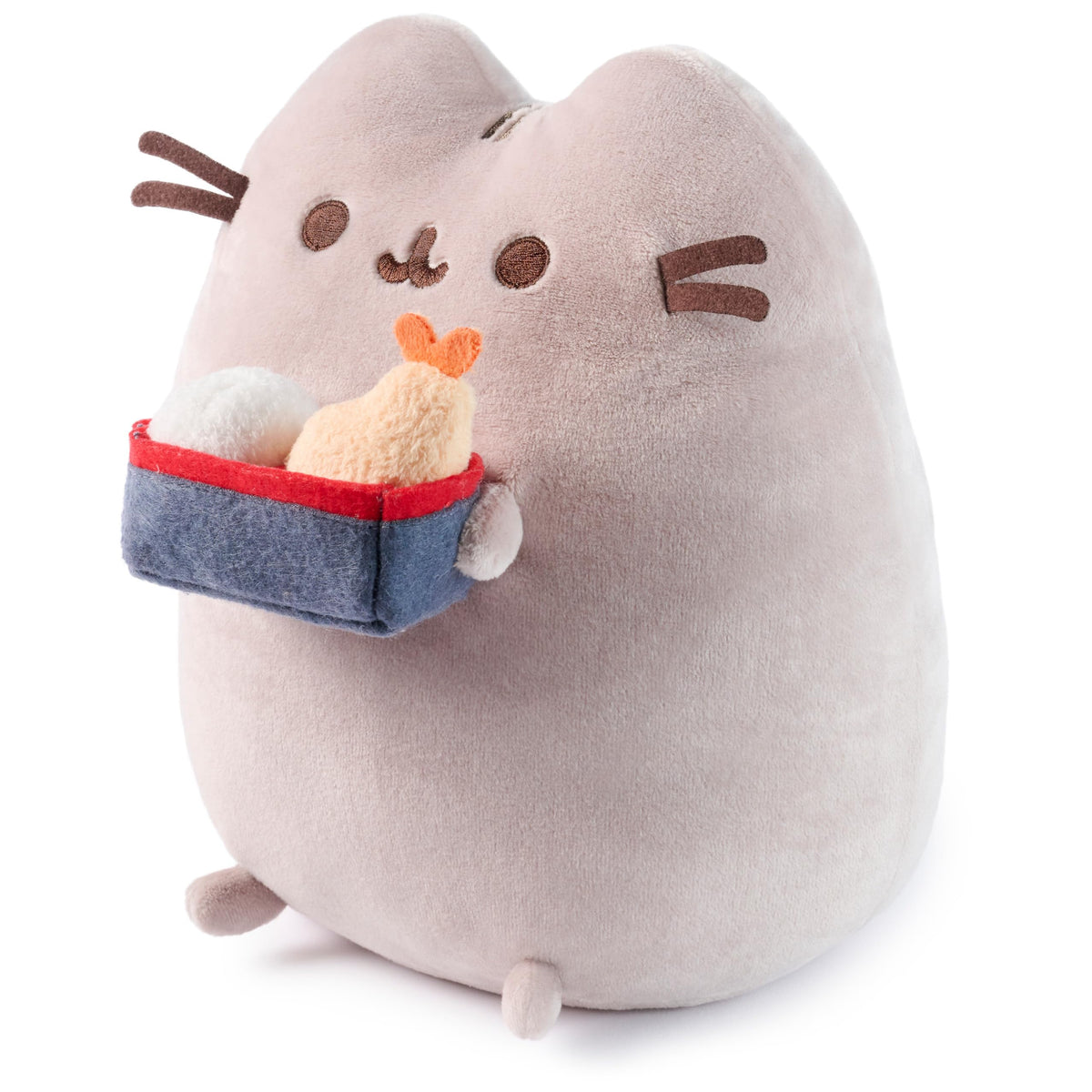 GUND Pusheen brown embroidered details with striped tail, charming detail for collectors.