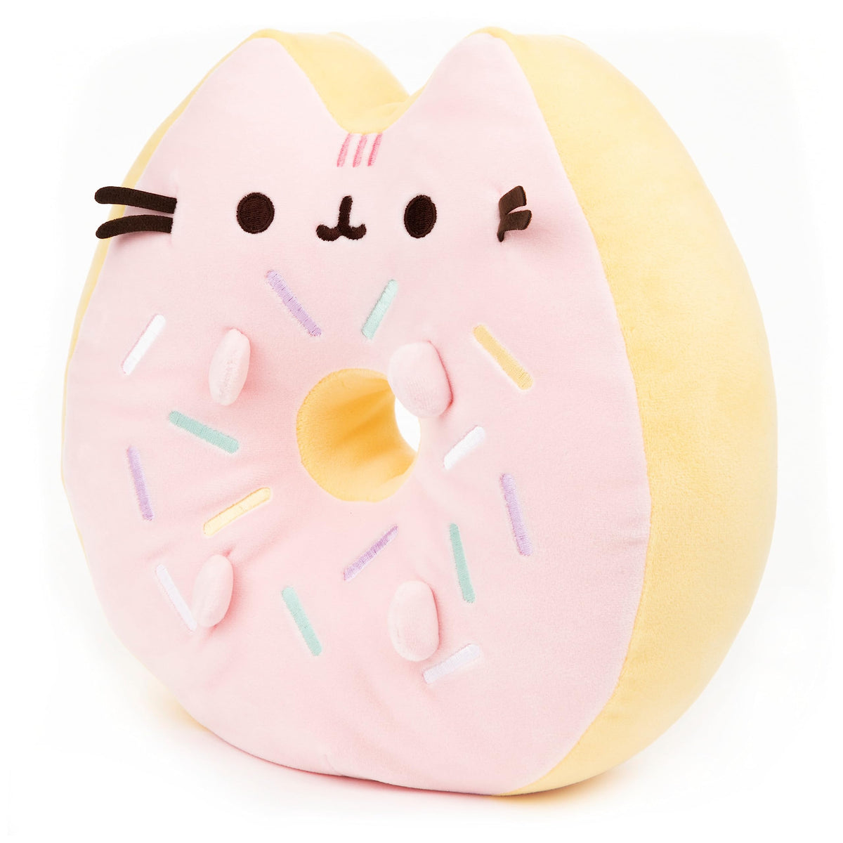 Pusheen donut sprinkles close-up with pastel colors, ideal for display
