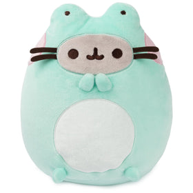 GUND Pusheen Enchanted Frog Plush front view, cuddly desk companion.