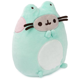 GUND Pusheen Enchanted Frog Plush face detail with pink cheeks.