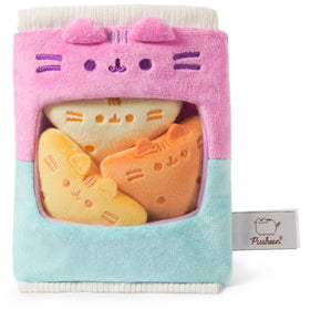 Soft pink and blue GUND Pusheen Gamer Chips plush material for cuddles