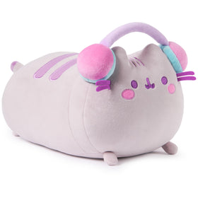 GUND Pusheen Gamer Squisheen lounging in an 11-inch soft plush.