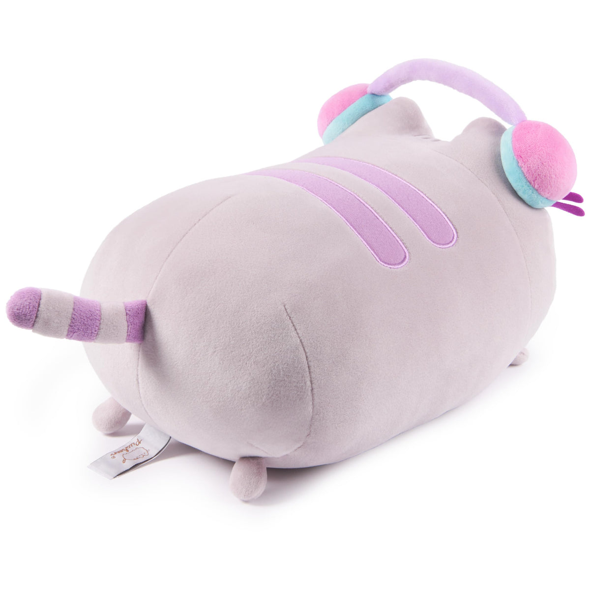 GUND Pusheen plush features soft elastic fabric for squeezable fun.