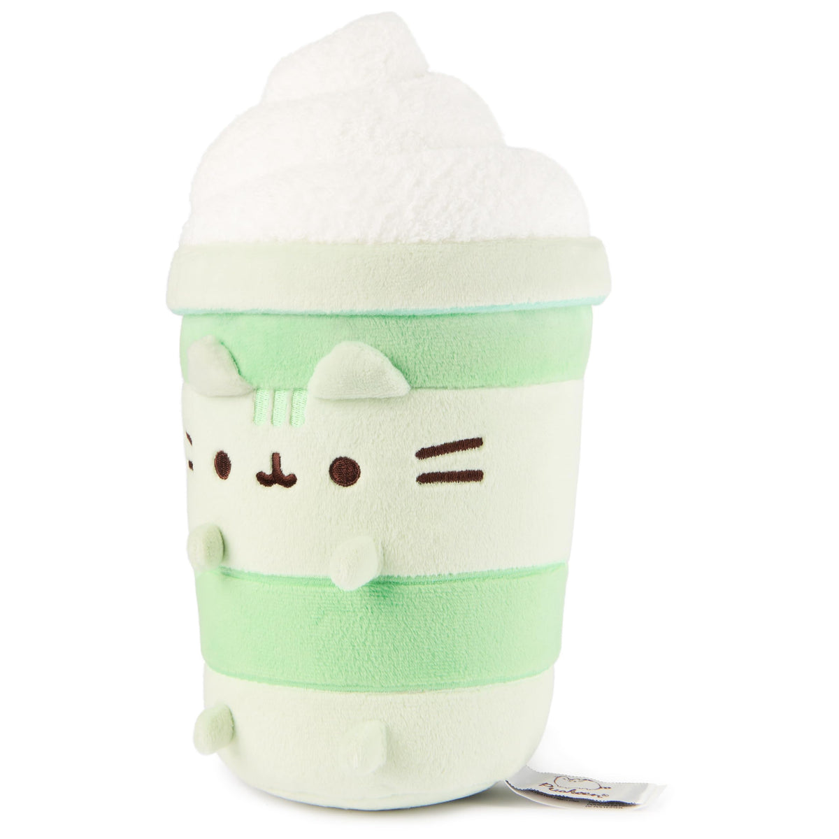GUND Pusheen Matcha Latte plush face with signature smile for fans