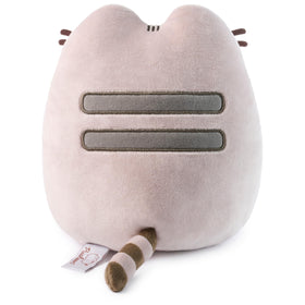 GUND Pusheen 9.5-inch plush, surface-washable for quick cleaning after adventures.