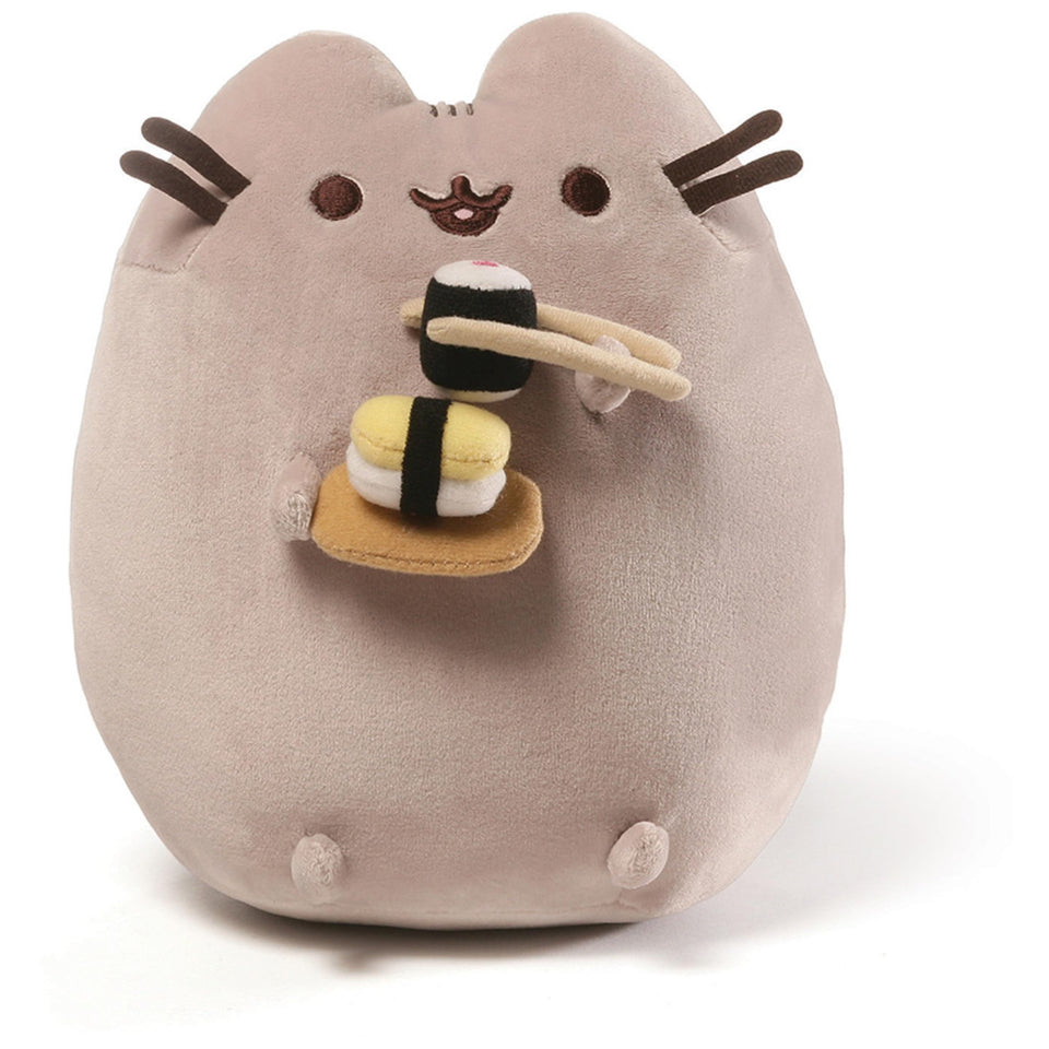 GUND Pusheen Snackable Sushi plush, soft 9.5-inch desk buddy for home or office