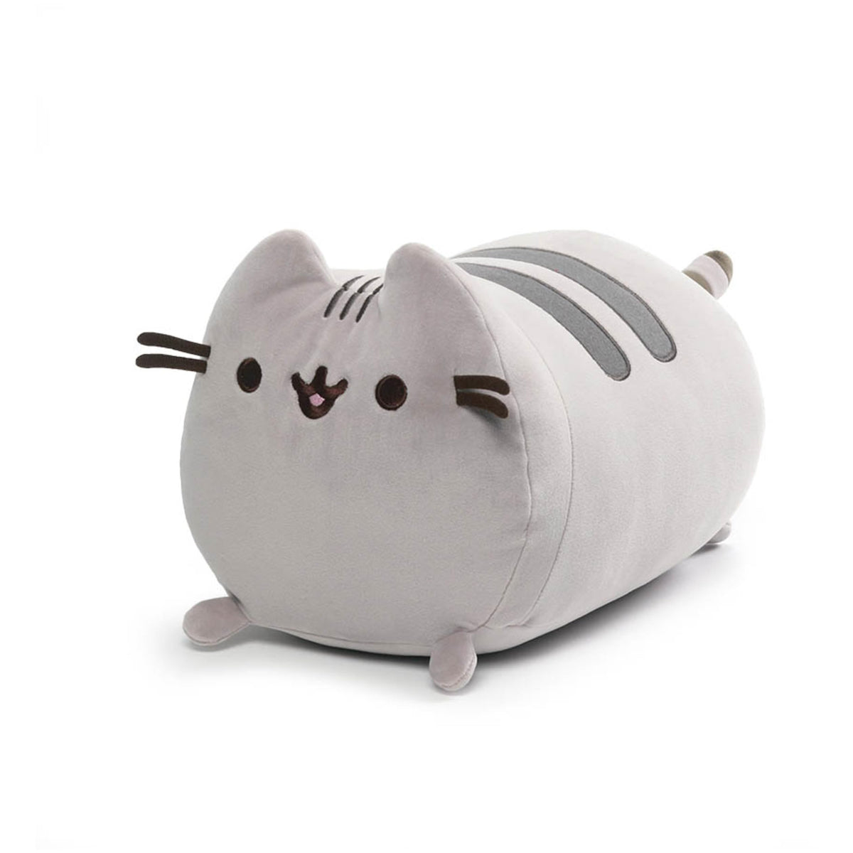 GUND Pusheen Squisheen Log Plush gray for cozy desk decor and hugs