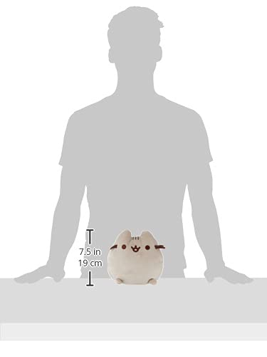 GUND Pusheen Squisheen Log Plush smile view, surface washable and easy to clean