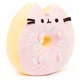 Slow-rise squishy texture on Pusheen donut plush for stress relief