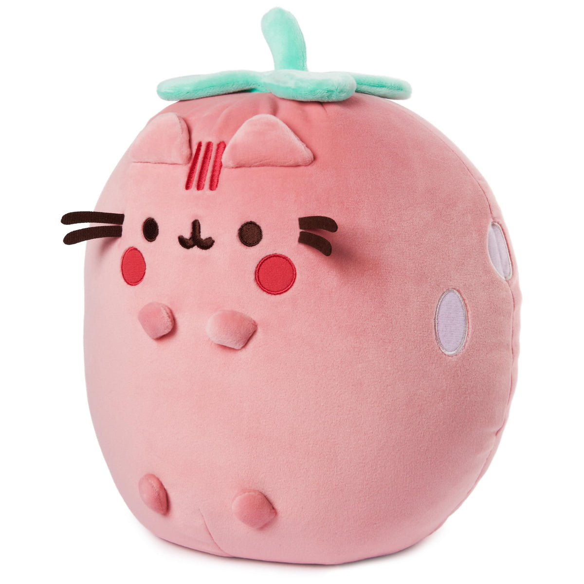 GUND Pusheen Squisheen green leaf and stem top detail