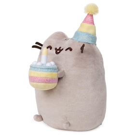 GUND Pusheen yellow poof party hat plush, cheerful birthday vibe