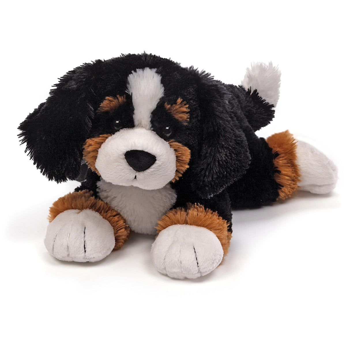 GUND Randle 13-inch Bernese Mountain Dog plush with soft fur for comforting snuggles.