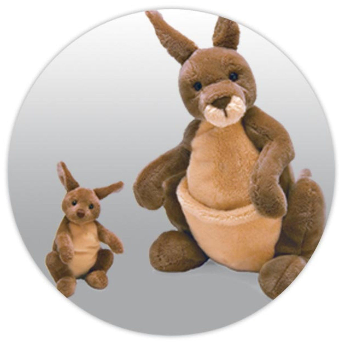 GUND Jirra kangaroo plush with soft material and removable Joey for easy cuddling.