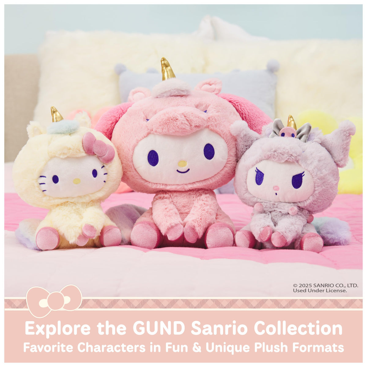 GUND My Melody Cafe Latte teddy bear gift-ready packaging for fans