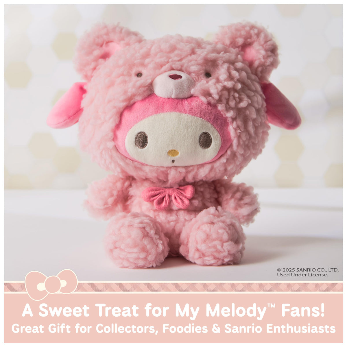 GUND My Melody Cafe Latte teddy bear plush packaging ready for gifting