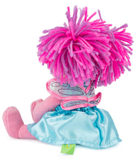Embroidered facial features on Abby Cadabby for lasting charm.