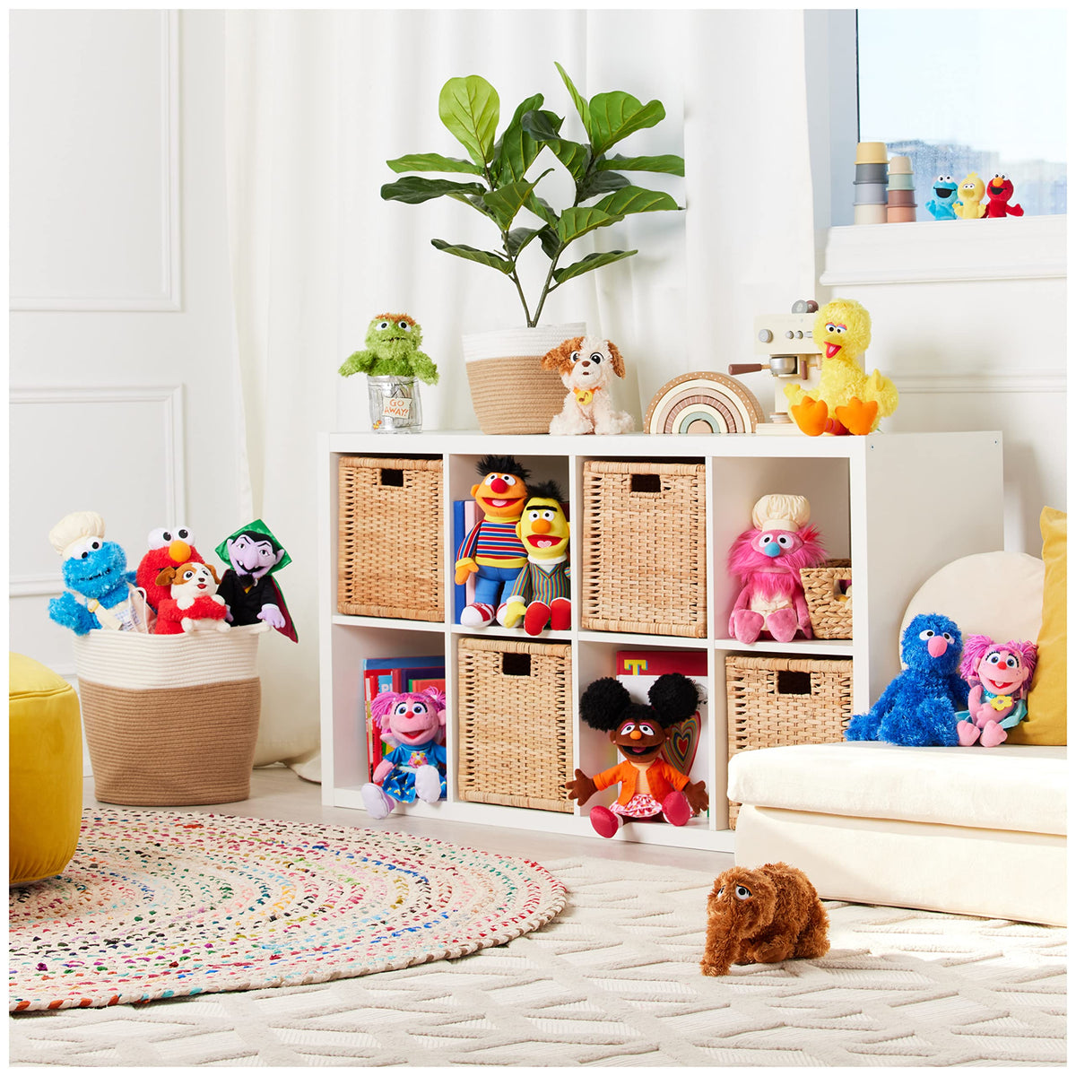 GUND Sesame Street Big Bird in a kid's room setting for character love