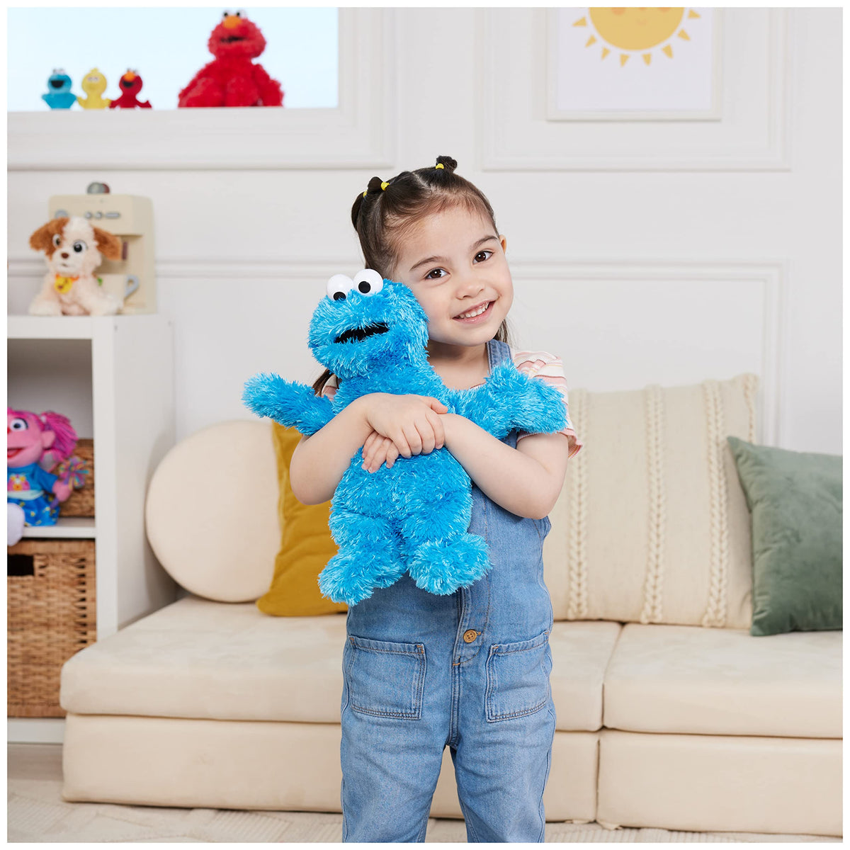 GUND Cookie Monster plush with outstretched arms invites hugs and adventures.