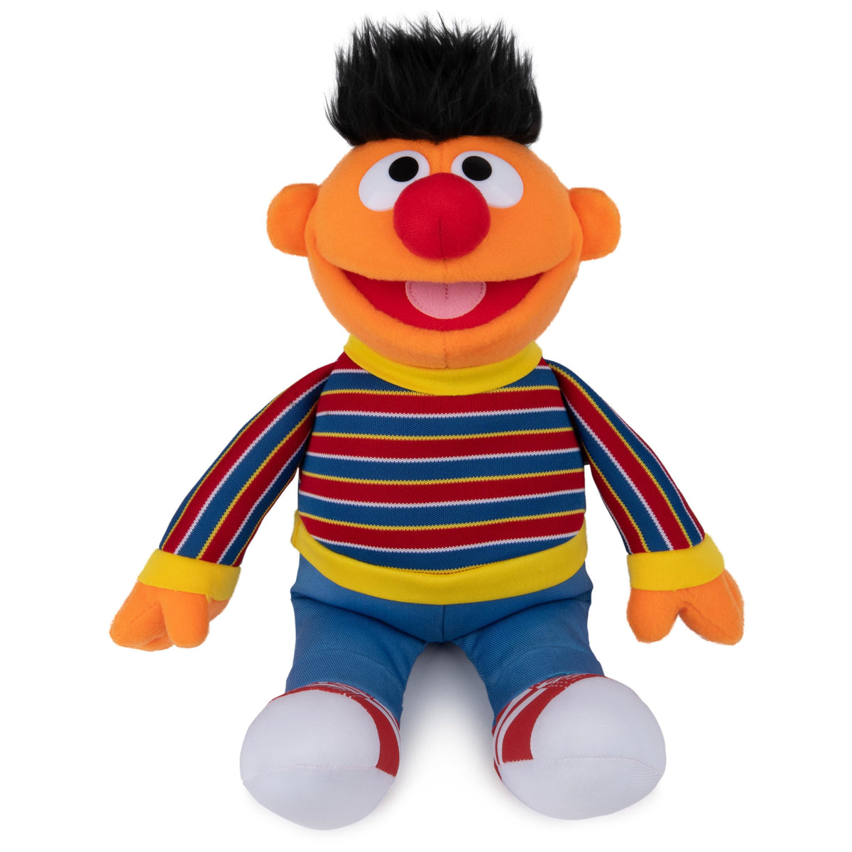 GUND Sesame Street Ernie plush in striped shirt, ideal for cuddling