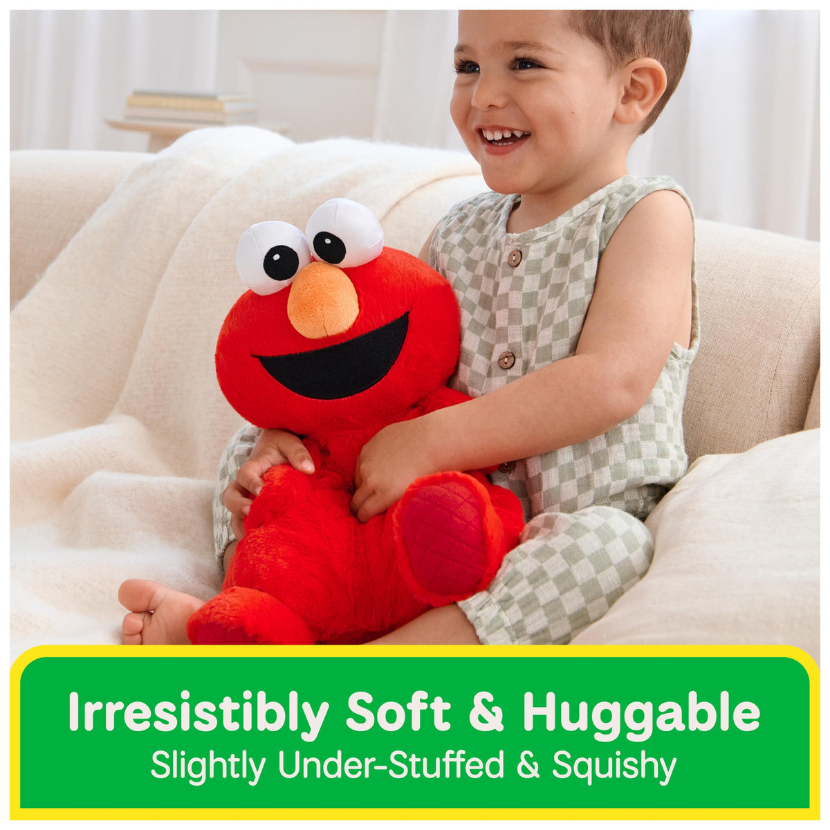 GUND Elmo quilted feet add textured fun during cuddle time