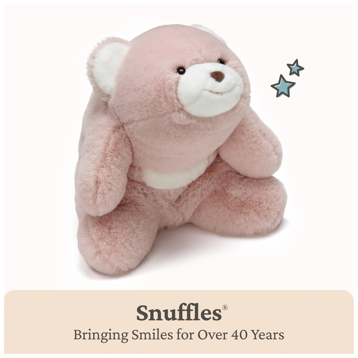 Snuffles curved crescent shape creating eye-contact during cuddles.